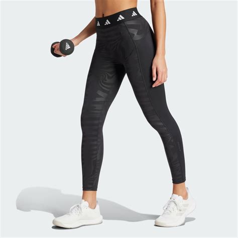 Adidas Womens Training Techfit Printed 7 8 Leggings Black Adidas Us