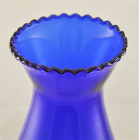 Vintage Cobalt Blue Glass Oil Lamp Sail Boat Brand Made In Hong Kong 1797653388