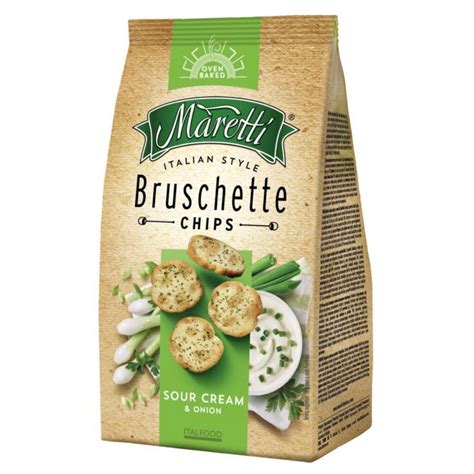 Maretti Bruschette Chips Sour Cream Onion G Cimamarket