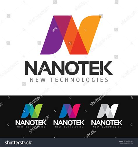 Logo Stylized Colorful N Letter Stock Vector Royalty Free 446297305