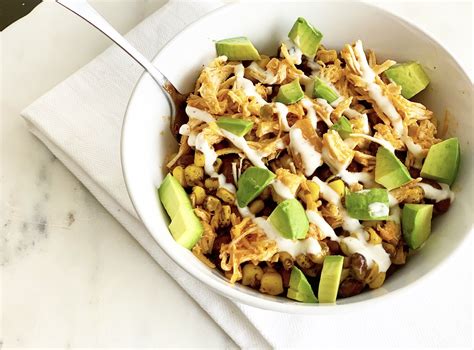 Slow Cooker Buffalo Chicken Burrito Bowl Crisp Collective