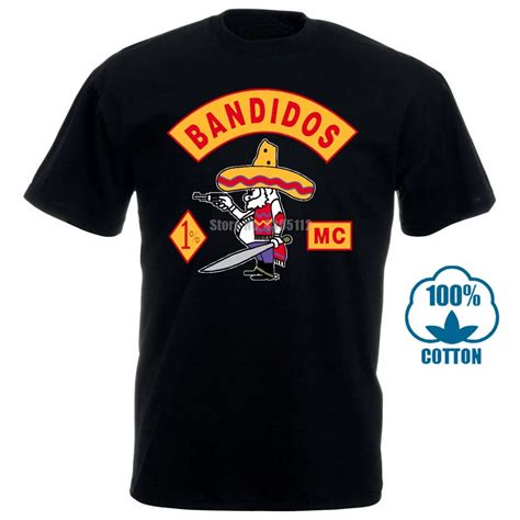 Bandidos Mc Support Worldwide Sylb One Percenter Biker 1 Rough Black T Shirt 011272t Shirts