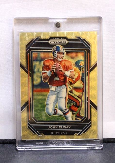 2022 Panini Prizm John Elway Gold Shimmer 55 Broncos 93 Rare Ebay