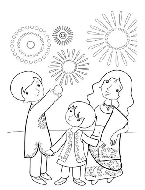 Diwali Colouring Pages - family holiday.net/guide to family holidays on the internet