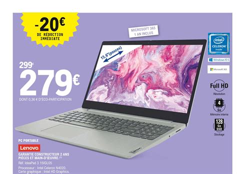 Promo Pc Portable Lenovo Chez E Leclerc ICatalogue Fr