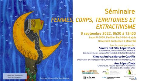 Femmes Corps Territoires Et Extractivisme S Minaire Septembre