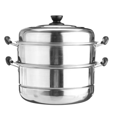 Tier Stainless Steel Pot Steamer Steam Cooking Cooker Cookware Hot Pot Kitchen Cooking Tools