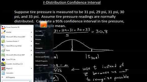 T Confidence Interval YouTube