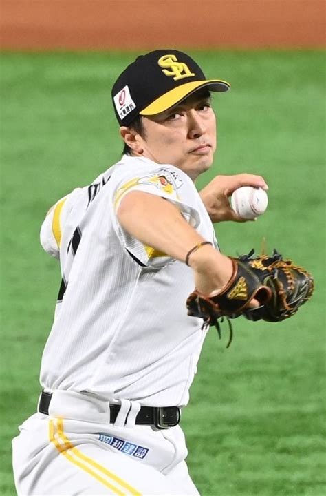 日米通算150勝と、球団新記録となる1762奪三振を達成した和田（撮影・柿森英典） ホークス和田、150勝1762k 直球健在の41歳