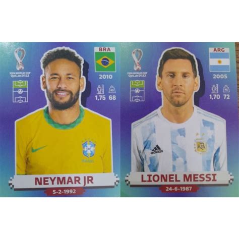 Figurinhas Avulsas Copa Do Mundo Qatar Brasil E Argentina Neymar