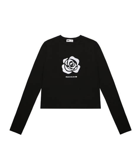 MUSINSA公式 ROCKCAKE Reflex Rose Long Sleeve Black