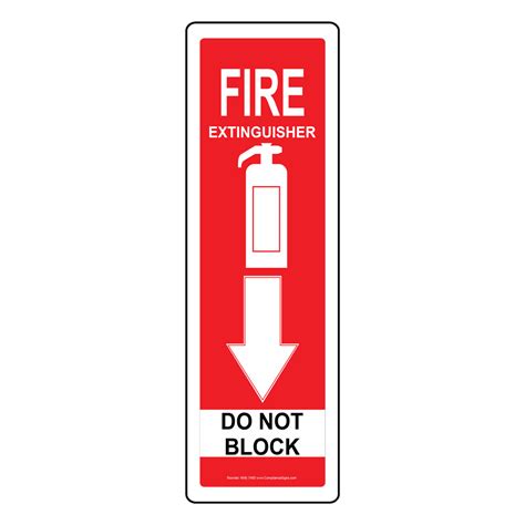 Vertical Sign Fire Extinguisher Fire Extinguisher Do Not Block Sign