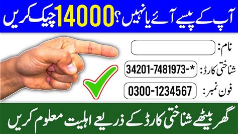 How To Check Ehsaas Kafalat Program 14000 Payment Ehsas Program 8171