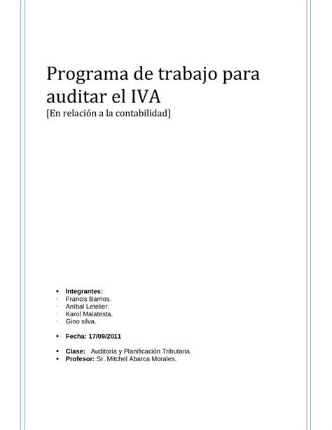 PDF Auditoría IVA en contabilidad DOKUMEN TIPS