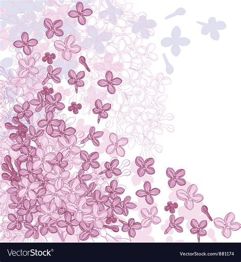 Background for design with flowers of lilac Vector Image