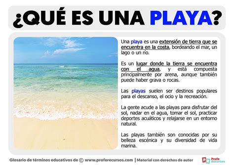 Qué es una Playa Definición de Playa