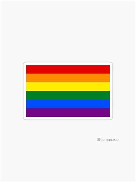 Gay Pride Flag Sticker Sticker For Sale By Lil Lemonade Redbubble