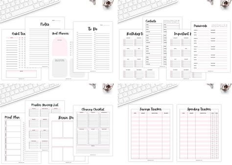 Cute Printable Planner Pink And Girly Planner Pages Jellymemos