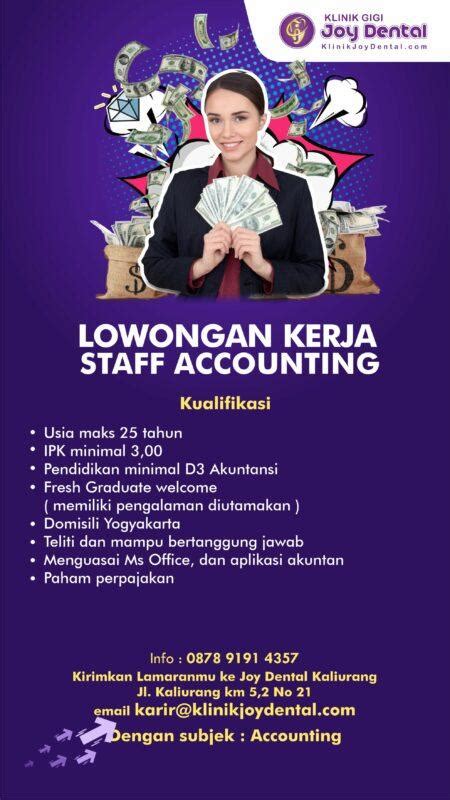 Lowongan Kerja Staff Accounting Front Office Yogya Dan Magelang