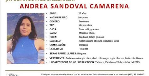 Encuentran Sin Vida A Andrea Sandoval Joven Desaparecida En Zacatecas Notigram