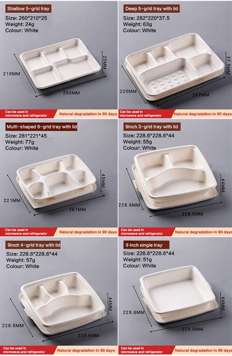 Oem Spaghetti Disposable Lunch Box Compartment Tray Takeaway