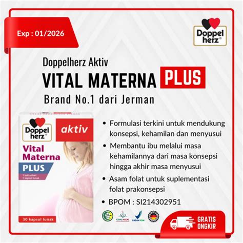 Jual Doppelherz Aktiv Vital Materna Plus Isi Kapsul Kab