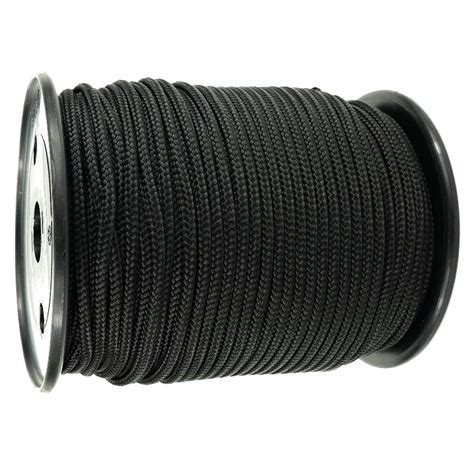 Timko Ltd Mm X M Black Plait Polyester Cord Black Plait