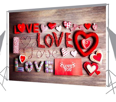 ABPHOTO Polyester 7x5ft Valentine S Day Theme Pictorial Cloth