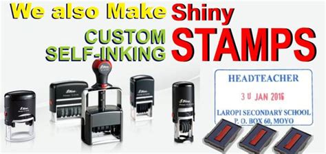 Shiny Self Inking Rubber Stamps