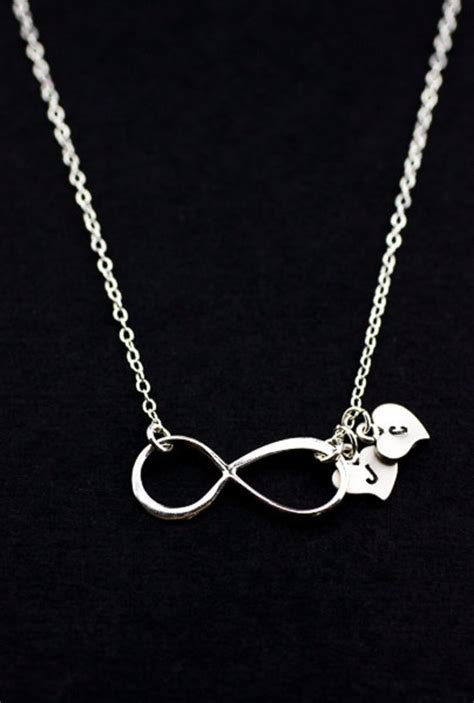 Infinity Necklace . Personalized Charm Necklace . Sterling - Etsy