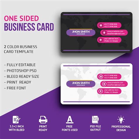 Premium PSD | Business card psd