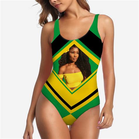 Jamaican Swimsuit With Your Photo On The Flag Teezalo