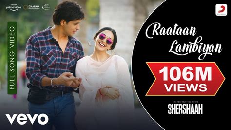 Raataan Lambiyan Shershaah Full Song Sidharth Kiara Tanishk B