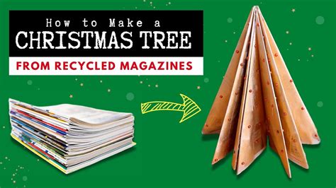 Diy Christmas Crafts Recycled Magazine Christmas Tree Youtube