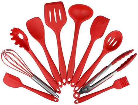 Silicone Kitchen Utensils 10 Piece Cooking Utensil Set Made Of Fda Grade Bpa Free