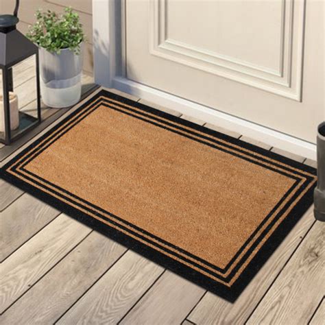 Natural Coir Doormat With Classic Border Heavy Duty Outdoor Doormat, 18 ...