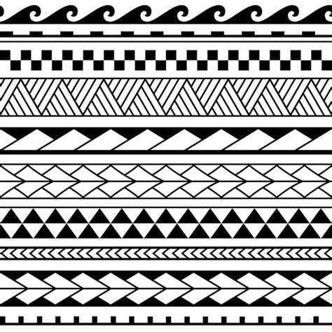 Tribal Hawaiian Vector Patterns