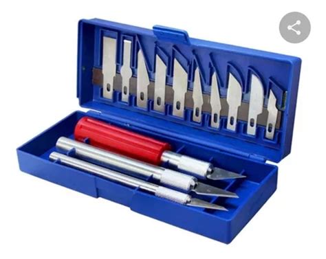 Set De Cutter Precision Piezas Con Estuche Tipo Bisturi