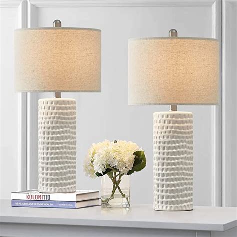 PORTRES 24 5 Modern Accent Ceramic Table Lamp Set Of 2 For Bedroom