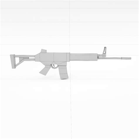 Kritrim Vault Pindad Ss1 Assault Rifle 3d Model