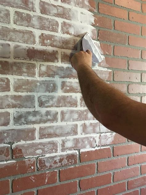 Cómo hacer una pared de ladrillo falso en la lavandería Diy faux