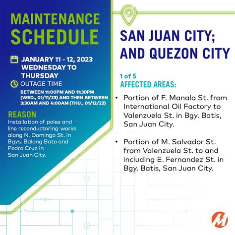 Meralco On Twitter Advisory May Scheduled Power Interruptions Sa