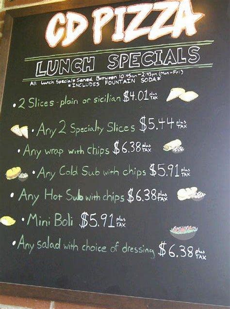 Menu at Central Dauphin Pizza Shop pizzeria, Harrisburg