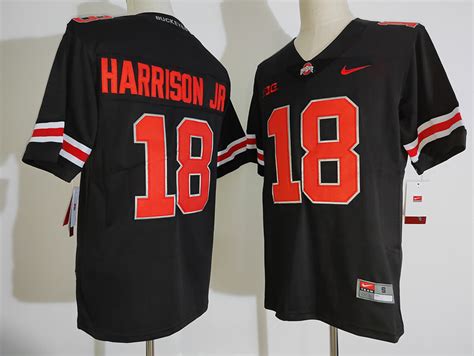 Mens Ohio State Buckeyes 18 Marvin Harrison Jr Blackout College