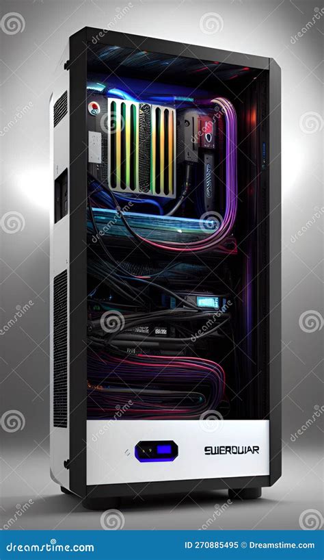 Graphic Design of Futuristic Supercomputer Stock Illustration - Illustration of software, modern ...