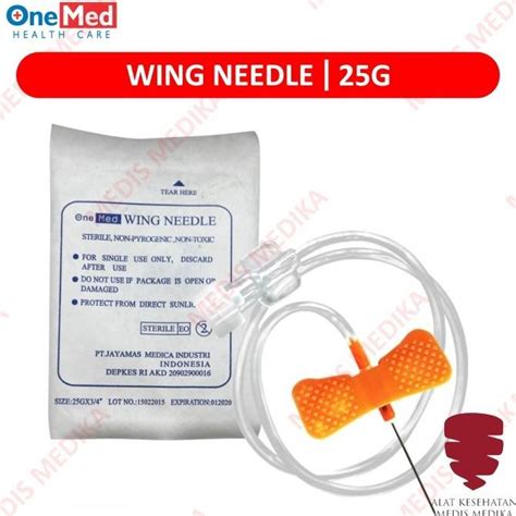 Jual Needle Wing 25G Onemed Jarum Infus Infusion Set Kupu 25 G Sterile