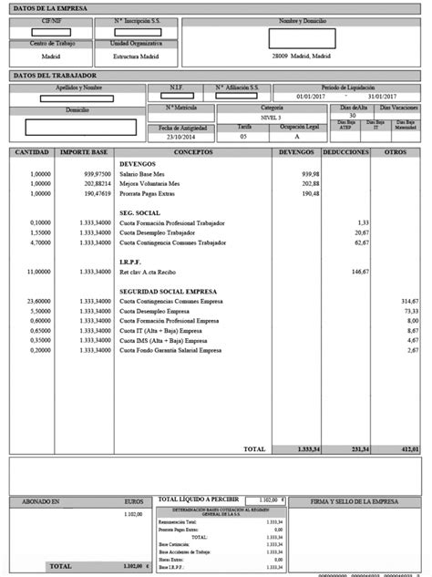 Ejemplo De Calculo De Nomina Pga Imagesee