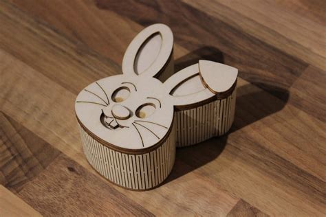 Box Rabbit Laser Cut Dxf File Vectors File