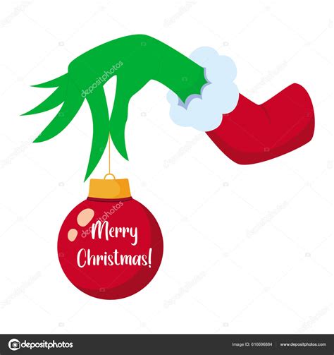 Grinch Hand Ornament Christmas Stock Vector by ©TataYa 616696884