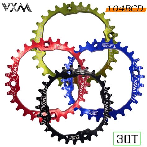 Pedaleira De Bicicleta Vxm 104bcd Mtb 30t Coroa Estreita De Liga De